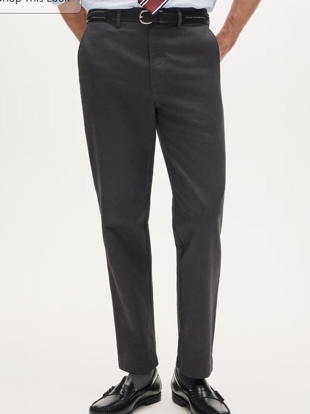 j crew charcoal ash Broken-in Straight chino pant